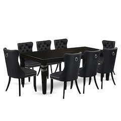 9 Piece Dining Table Set Consists of a Rectangle Kitchen Table