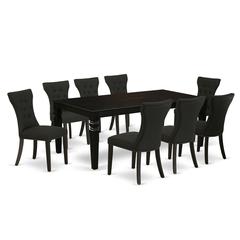 Dining Room Set Black, LGGA9-BLK-24