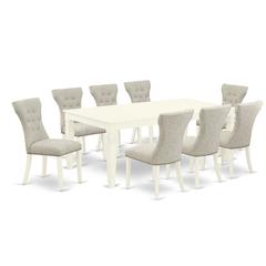 Dining Room Set Linen White, LGGA9-LWH-35