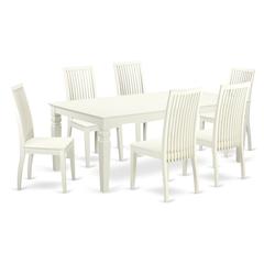 Dining Room Set Linen White, LGIP7-LWH-W
