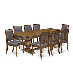 9 piece Kitchen Table Set includes a Dining Table and 8 Dining room Chairs