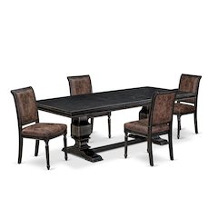 5 piece Kitchen Table Set a Modern Dining Table and 4 Dining Room Chairs