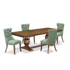 5 piece Modern Dining Table Set consists of a Dining Table and 4 Kitchen Chairs