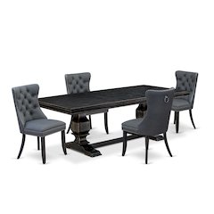 5 Pieces Modern Dining Set a Rectangle Kitchen Table and 4 Dining Chairs