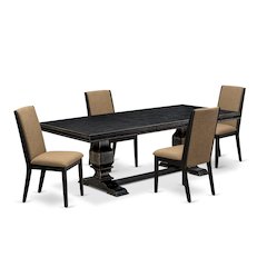 5 Pieces Modern Dining Set a Rectangular Kitchen Table and 4 Dining Chairs