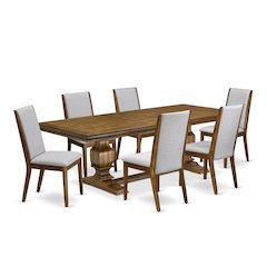 7 Pieces Dining Room set a Rectangular Kitchen Table and 6 Dining Room Chairs