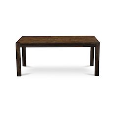 East West Furniture LM7-07-T  Amazing Rectangular Modern Dining Table with Distressed Jacobean Color Table Top Surface and Asian Wood Modern Rectangular Dining Table Wooden Legs - Distressed Jacobean