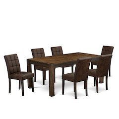7 Piece Mid Century Dining Set consists A Mid Century Dining Table