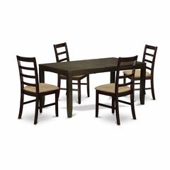 LYPF5-CAP-C 5 Pc Dining room set for 4-Table with Leaf and 4 Chairs for Dining room