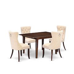 5 Piece Kitchen Table Set Consists of a Rectangle Dining Table