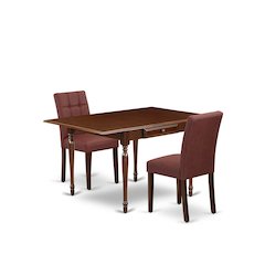 3 Piece Kitchen Dining Table Set contain A Wooden Dining Table