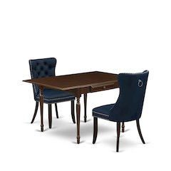 3 Piece Dining Set Consists of a Rectangle Kitchen Table with Dropleaf