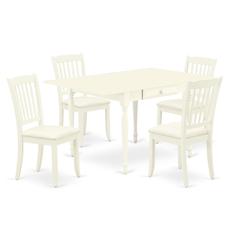 Dining Room Set Linen White, MZDA5-LWH-C