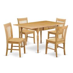 Dining Room Set Oak, MZNO5-OAK-W
