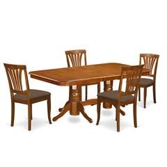 NAAV5-SBR-C 5 Pc Dining room set Dining Table and 4 Kitchen Dining Chairs