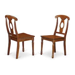 Napoleon-Style Solid Wood Dining Chair for Kitchen or Dining Room, Set of 2