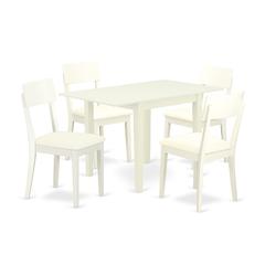 Dining Room Set Linen White, NDAD5-LWH-LC