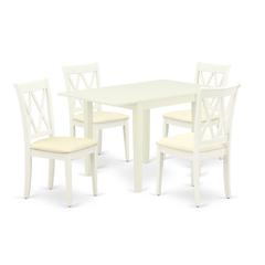 Dining Room Set Linen White, NDCL5-LWH-C