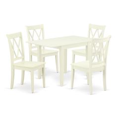 Dining Room Set Linen White, NDCL5-LWH-W