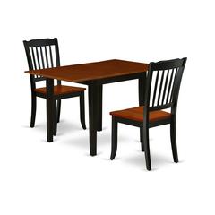 Dining Room Set Black & Cherry, NDDA3-BCH-W