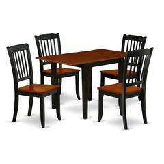 Dining Room Set Black & Cherry, NDDA5-BCH-W