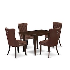 5 Piece Dining Table Set Consists of a Rectangle Kitchen Table with Dropleaf