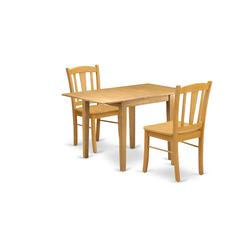 Dining Room Set Oak, NDDL3-OAK-W