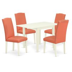 Dining Room Set Linen White, NDEN5-LWH-78