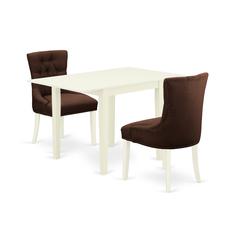Dining Room Set Linen White, NDFR3-LWH-19