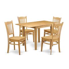 Dining Room Set Oak, NDGR5-OAK-W