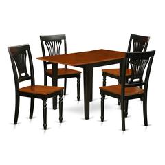 Dining Room Set Black & Cherry, NDPL5-BCH-W