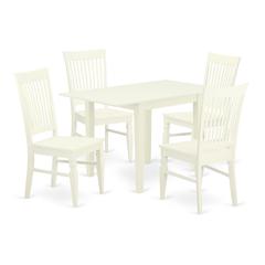 Dining Room Set Linen White, NDWE5-LWH-W
