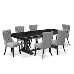 7 piece modern kitchen table set a kitchen table and 6 parson Chairs