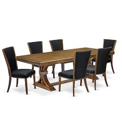 7 piece Mid Century Dining Table Set a Dining Table and 6 Dinner Chairs