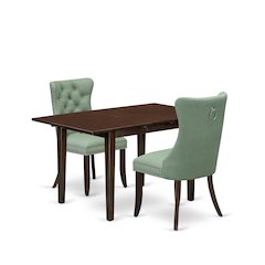 3 Piece Dining Set Consists of a Rectangle Kitchen Table with Butterfly Leaf