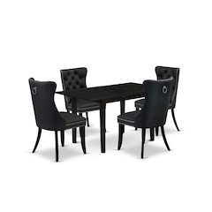5 Piece Dining Table Set Consists of a Rectangle Wooden Table