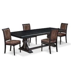 5 piece Kitchen Table Set includes a Modern Dining Table and 4 Dinner Chairs