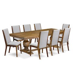 9 Pieces Dining table set of a Kitchen Table and 8 Dining Room Chairs