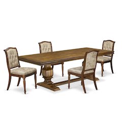 5 Pieces Dining table set a Rectangular Kitchen Table and 4 Dining Room Chairs