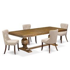 5 piece Kitchen Table Set of a Dining Table and 4 Dining room Chairs