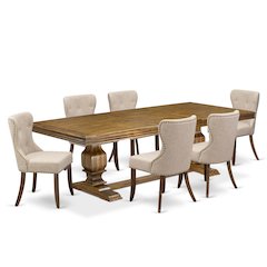 7 piece Modern Dining Table Set a Kitchen Table and 6 Dining room Chairs