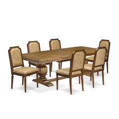 7 piece Dining Table Set a Modern Dining Table and 6 Dark Grey Kitchen Chairs