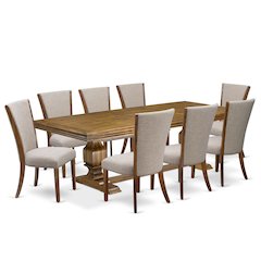 9 piece Modern Dining Table Set a Kitchen Table and 8 Dining room Chairs