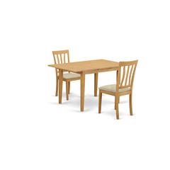 NOAN3-OAK-C 3 Pc Dining room set - small Dining Table and 2 Kitchen chair