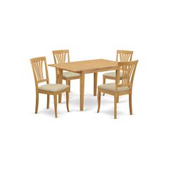 NOAV5-OAK-C 5 Pc Dinette set - Kitchen dinette Table and 4 Kitchen Chairs