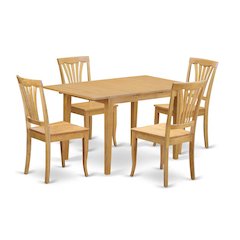Elegant Wooden Dining Table Set – Kitchen Table and Chairs for 4