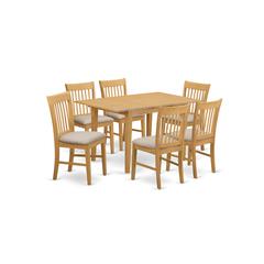 Dining Room Set Oak, NOFK7-OAK-C