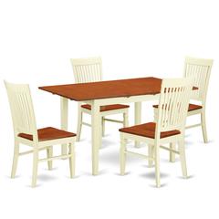 Dining Room Set Buttermilk & Cherry, NOWE5-BMK-W