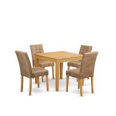 5 Piece Modern Dining Table Set consists A Mid Century Modern Table
