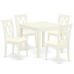 Dining Room Set Linen White, OXCL5-LWH-C